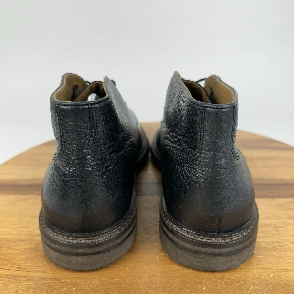 Mens Johnston & Murphy Memory Foam Black Leather Casual Chukka Boots Size 10.5 M